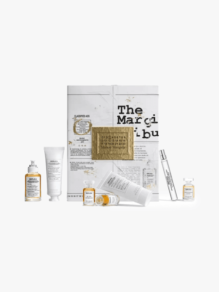 Maison Margiela Replica 12 Days of Beauty Advent Calendar in multiple branded components on a light gray background